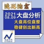 Read more about the article 谈股论金_大盘高位盘整，稳健创出新高 | 20210809