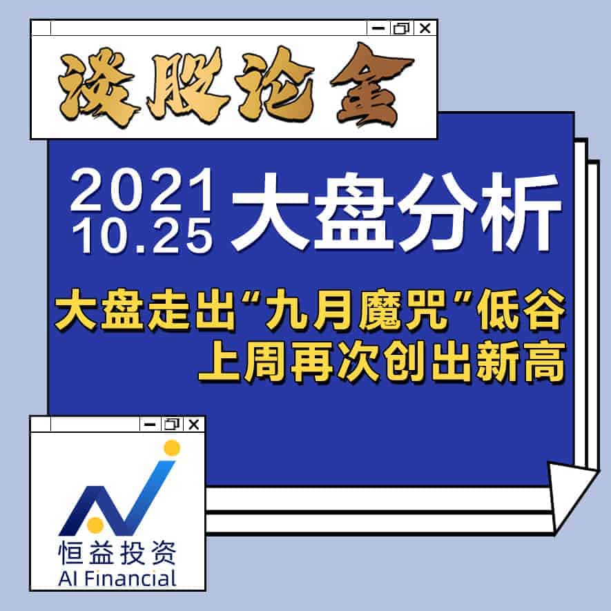 Read more about the article 谈股论金_大盘走出“九月魔咒”低谷，上周再次创出新高 | 20211025