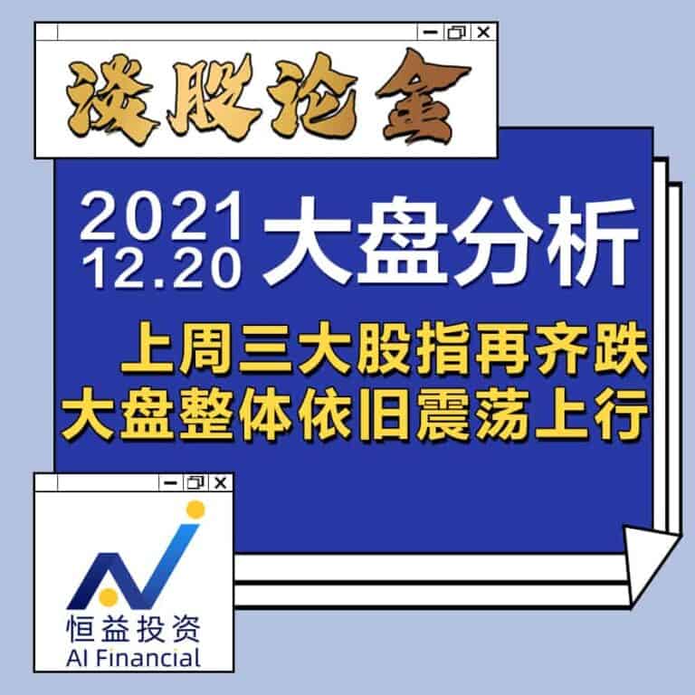 Read more about the article 谈股论金_上周三大股指再齐跌，大盘整体依旧震荡上行 | 20211220