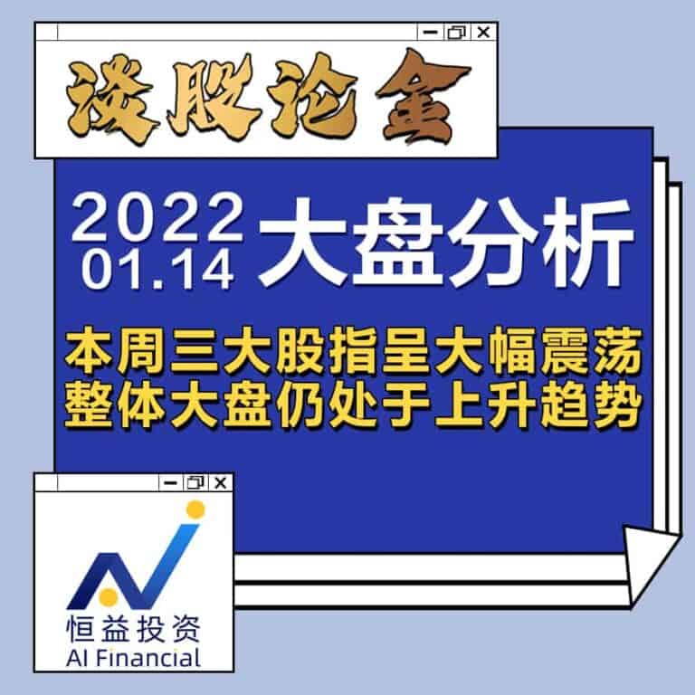 Read more about the article 谈股论金_本周三大股指呈大幅震荡，整体大盘仍处于上升趋势 | 20220114