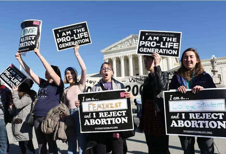 pro-life people in front of white house