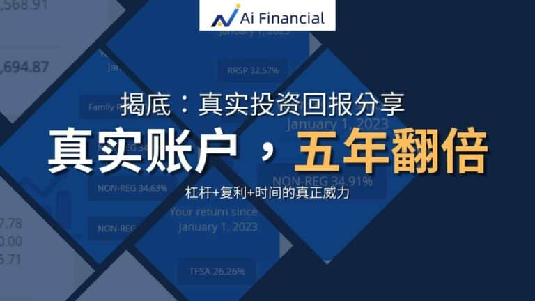 Read more about the article 揭底：真实投资回报分享；真实账户，五年翻倍 | Ai Financial基金投资